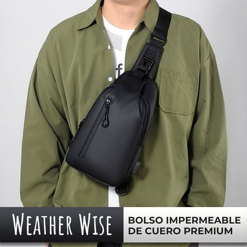 WeatherWise™ - Bolso impermeable de cuero premium