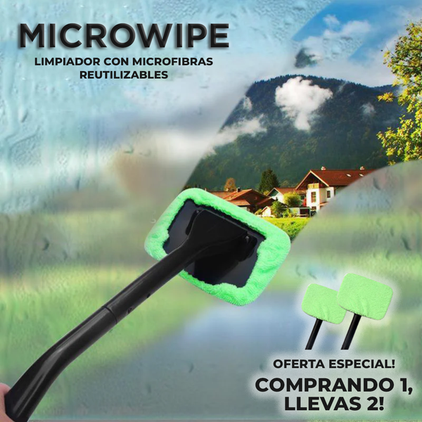 MICROWIPE™ - LIMPIADOR CON 2 MICROFIBRAS REUTILIZABLES