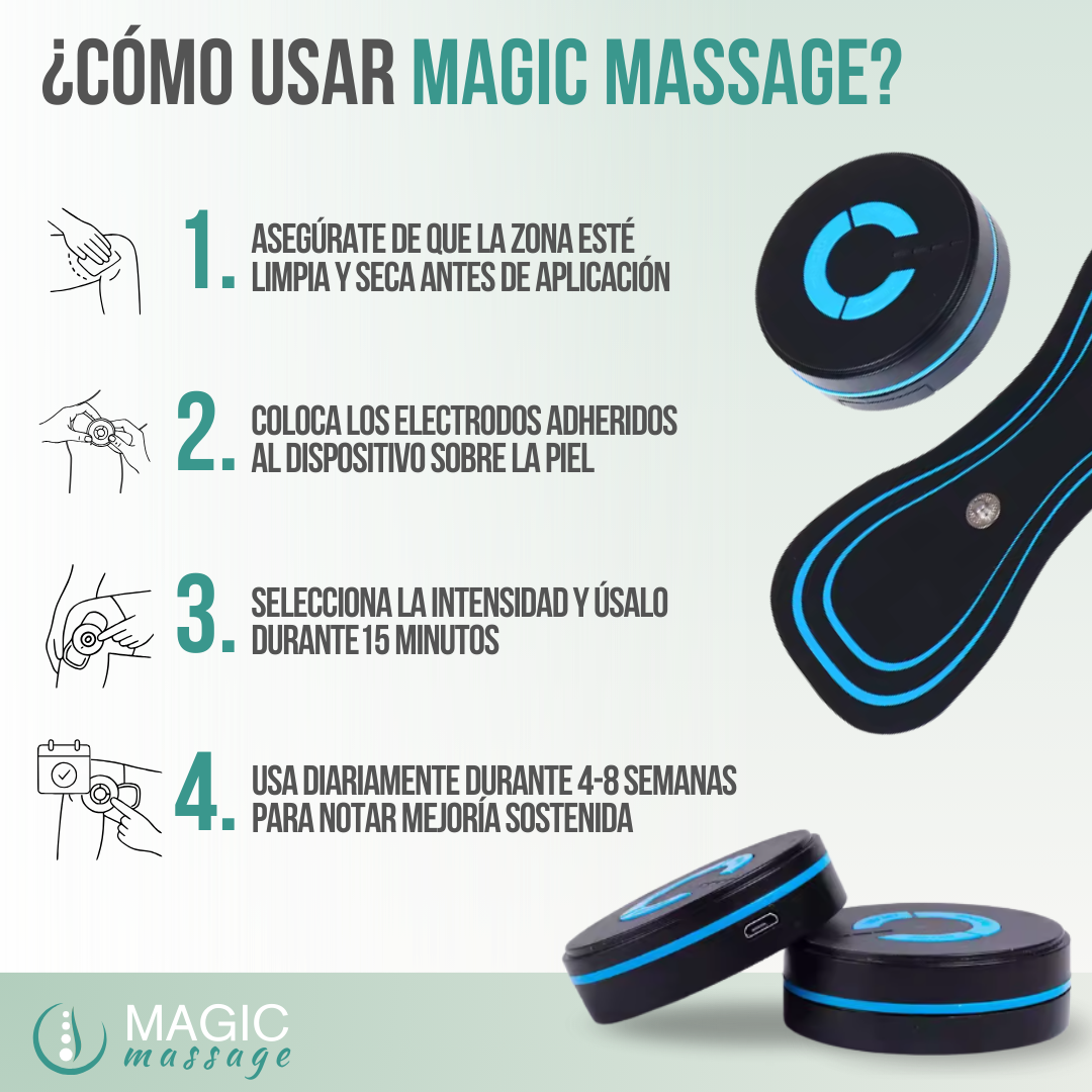 Magic Massage™ - Alivio donde estés, sin cables y sin complicaciones
