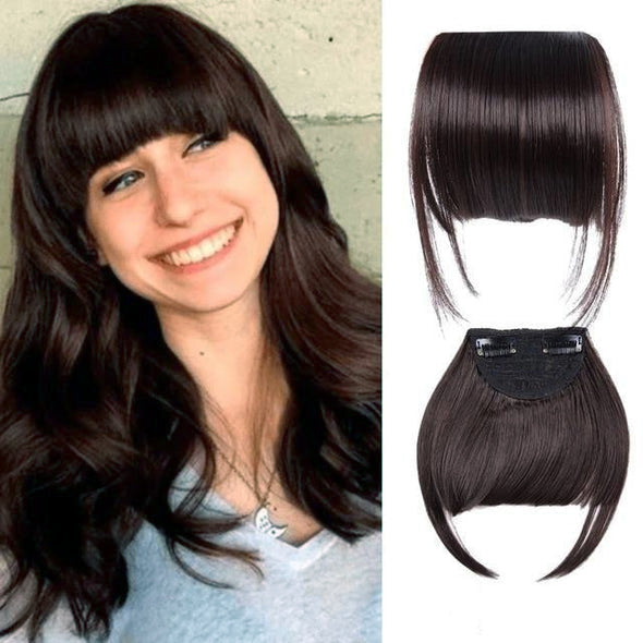 GlamGrip3D™ - Pelucas con extensiones de flequillo