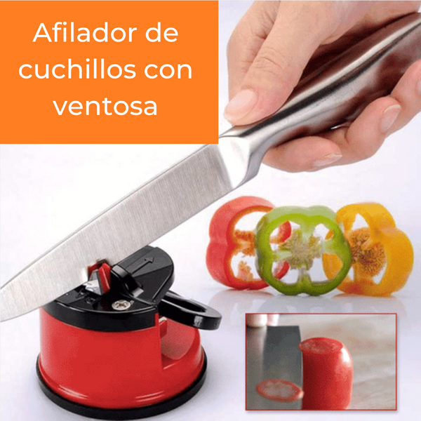 Afilador de cuchillos con ventosa