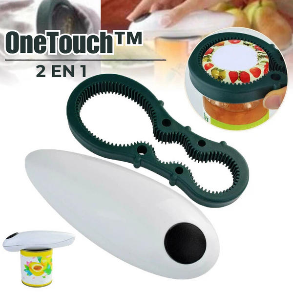 OneTouch™  - ABRELATAS ELECTRICO + DESTAPADOR REGALO