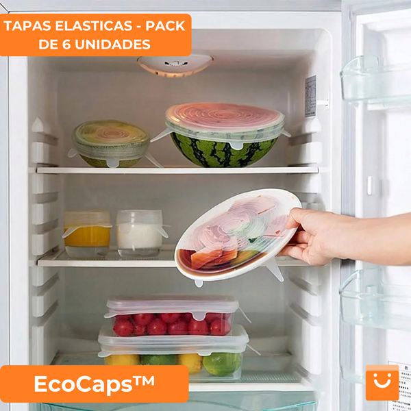 EcoCaps™ - TAPAS ELASTICAS - PACK DE 6 UNIDADES