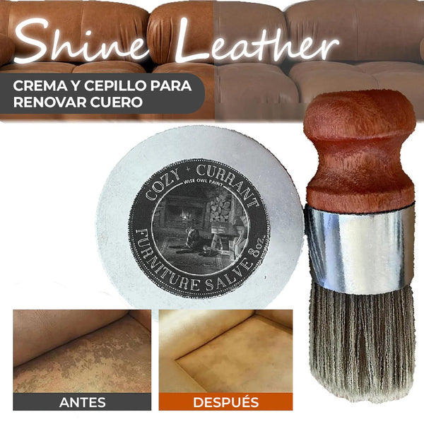 ShineLeather™ - CREMA Y CEPILLO PARA RENOVAR CUERO