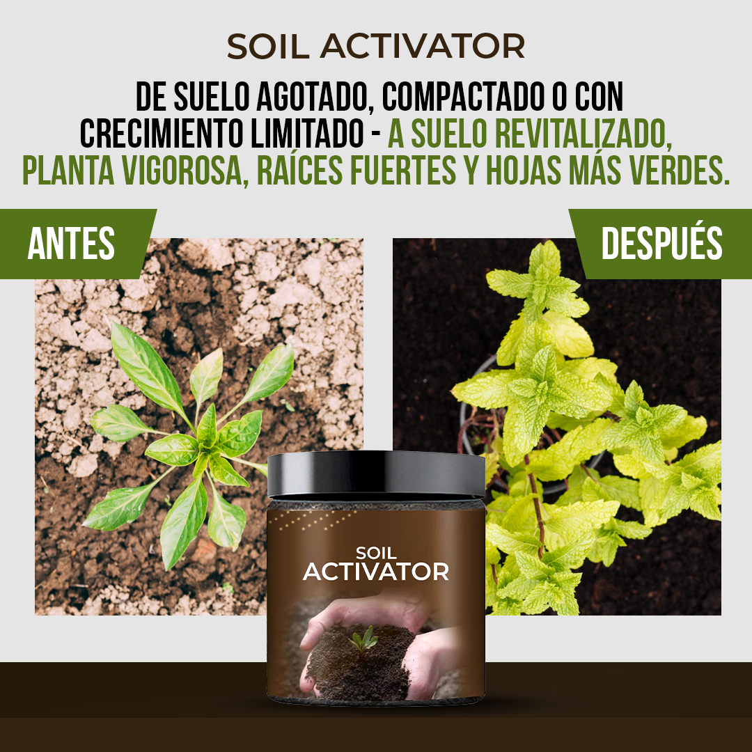 Soil Activator™ - Plantas más fuertes, raíces más vivas.