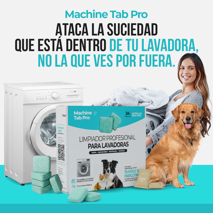 Machine Tab Pro™ - Tu lavadora limpia de verdad, no solo por fuera.