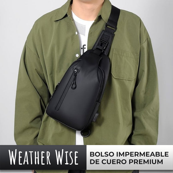 WeatherWise™ -  Bolso impermeable de cuero premium